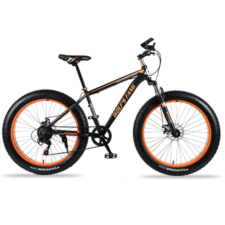 wolf's fang Bicycle 7/21/24 Speed Mountain Bike 26*4.0 Fat bike bicicleta  mtb  Road Folding bike Men Women free shipping