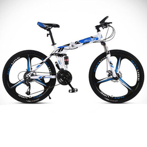 Folding Mountain 26 Inch Bike Both Men and Women Adult Double Damping Cross-country speed 21 24 27 speed