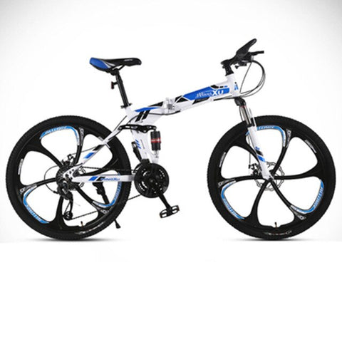 Folding Mountain 26 Inch Bike Both Men and Women Adult Double Damping Cross-country speed 21 24 27 speed