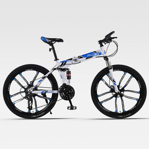 Folding Mountain 26 Inch Bike Both Men and Women Adult Double Damping Cross-country speed 21 24 27 speed