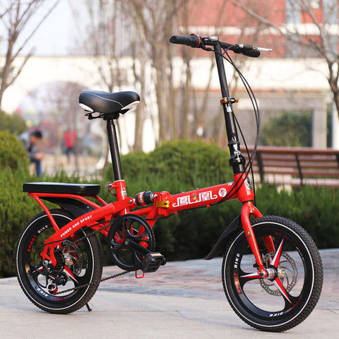 16/20 inch folding bike High quality folding men and women bicycle front and rear disc brakes 7 variable speed bike