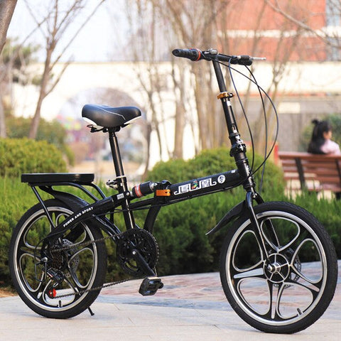 16/20 inch folding bike High quality folding men and women bicycle front and rear disc brakes 7 variable speed bike