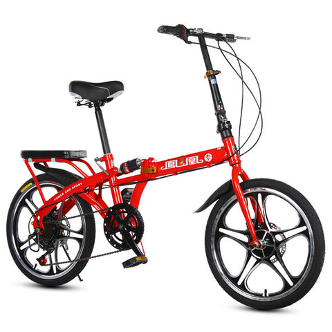 16/20 inch folding bike High quality folding men and women bicycle front and rear disc brakes 7 variable speed bike