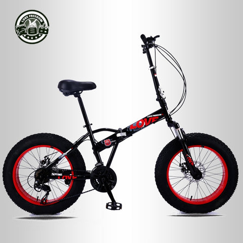 Folding bicycles for men and women snow bicycles portable bicycle shifting shock absorption small wheel 20 inch mountain bike