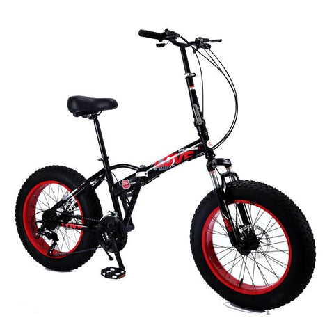 Folding bicycles for men and women snow bicycles portable bicycle shifting shock absorption small wheel 20 inch mountain bike