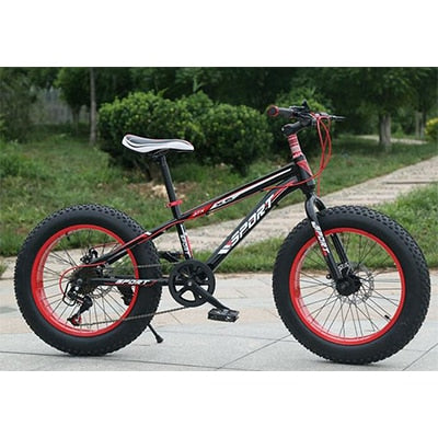 KUBEEN mountain bike 21 speed 2.0 inch bicycle Road bike Fat Bike Mechanical Disc Brake Women and children bicycles