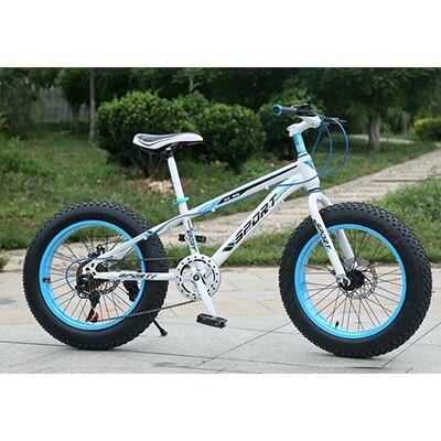 KUBEEN mountain bike 21 speed 2.0 inch bicycle Road bike Fat Bike Mechanical Disc Brake Women and children bicycles