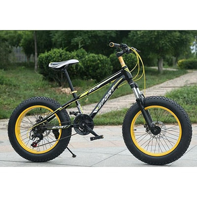 KUBEEN mountain bike 21 speed 2.0 inch bicycle Road bike Fat Bike Mechanical Disc Brake Women and children bicycles