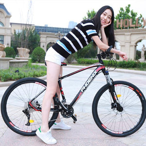 Adult Mountain Bike Men And Women 21 Speed 26 inch Variable Speed Student Two-disc Shock Absorber Bicycle