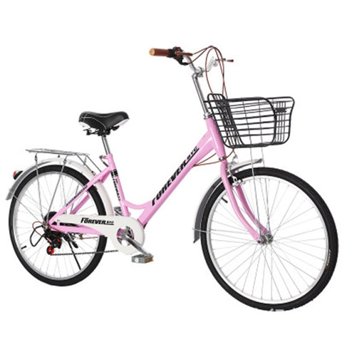 26-Inch Adult Bicycle Men And Women Variable Speed Commuter Bike City Retro Portable Step Princess Student