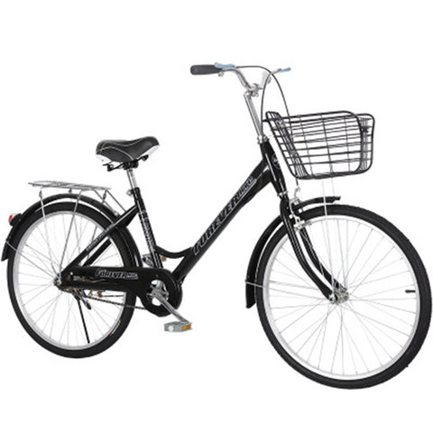 26-Inch Adult Bicycle Men And Women Variable Speed Commuter Bike City Retro Portable Step Princess Student