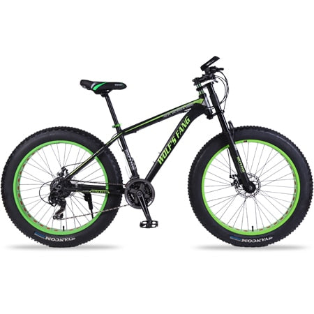 wolf's fang Bicycle 7/21/24 Speed Mountain Bike 26*4.0 Fat bike bicicleta  mtb  Road Folding bike Men Women free shipping