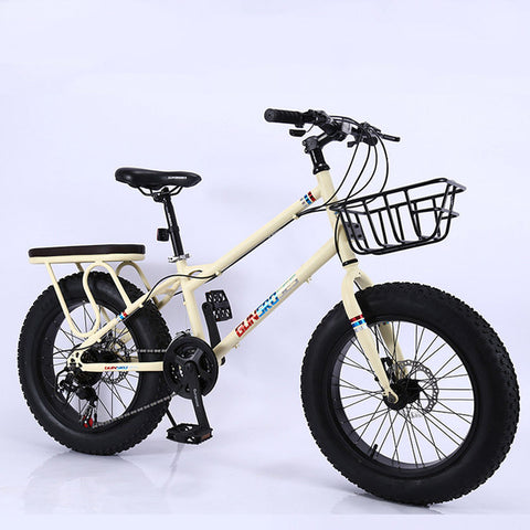 20inch Fat tyre bicycle 7-speed Mountain Bike Shock-absorbing Wide tyre bicycle 4.0 Extra Large Tire Variable speed Snow bicycle