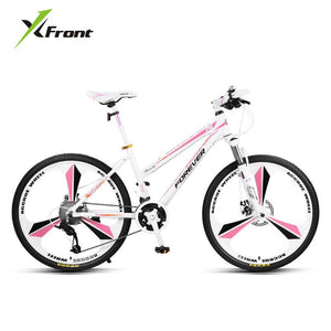 New Brand Lady's Mountain Bike Aluminum Alloy Frame 24/26 inch Wheel 27 Speed Dual Disc Brake Women Bicycle Outdoor Bicicleta