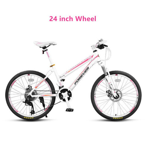 New Brand Lady's Mountain Bike Aluminum Alloy Frame 24/26 inch Wheel 27 Speed Dual Disc Brake Women Bicycle Outdoor Bicicleta