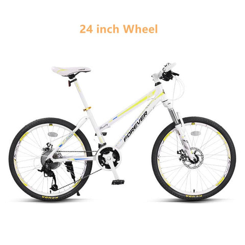 New Brand Lady's Mountain Bike Aluminum Alloy Frame 24/26 inch Wheel 27 Speed Dual Disc Brake Women Bicycle Outdoor Bicicleta