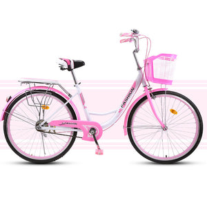 Commuter Bike Lightweight Travel Woman Adult Vintage Retro City Student Man Bicycle Single Speed New