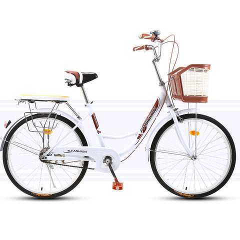 Commuter Bike Lightweight Travel Woman Adult Vintage Retro City Student Man Bicycle Single Speed New