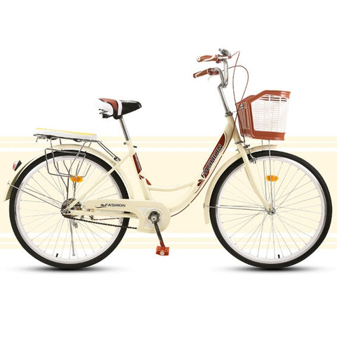 Commuter Bike Lightweight Travel Woman Adult Vintage Retro City Student Man Bicycle Single Speed New