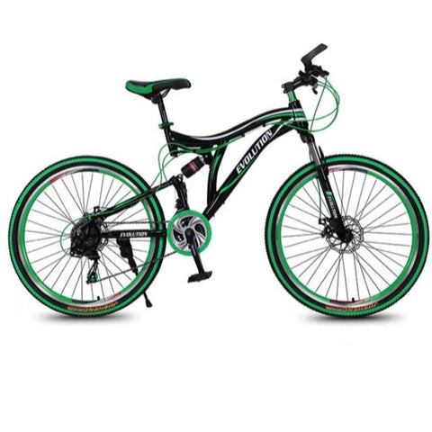 Mountain Bicycle High-carbon Steel 3 Colors 26 Inch 21 Speed Double Disc Brake Aluminium Alloy Folding for Adult  Road Bike