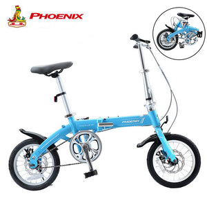 Phoenix 14'' Folding Bike Ultra-light Portable Bicycle  Adult Student Aluminum Woman Cycling Alloy Bicycle bisiklet bicicletas