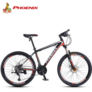 Phoenix Mountain Bike 27 Speed Men Women Steel Bicycle  MTB Suspension Microshift Bike Fork Bicycle Adults off-road Cycling Bike