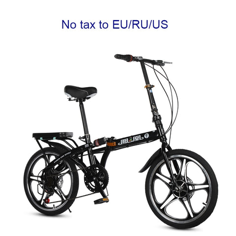 16/20 inch folding bike High quality folding men and women bicycle front and rear disc brakes 7 variable speed bike