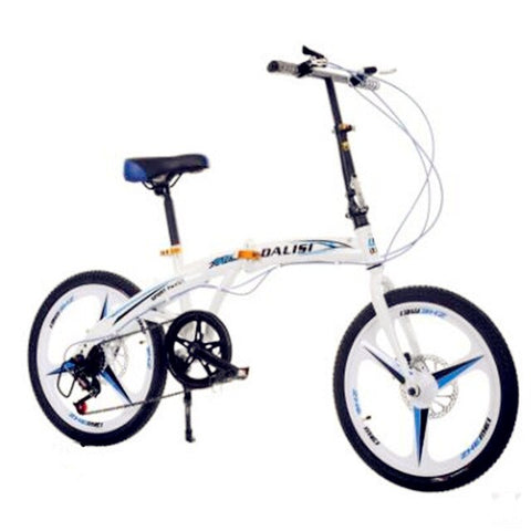 Wholesale folding bicycle adult  20 inch portable shifting disc brakes one -piece wheel men and women  bicycle