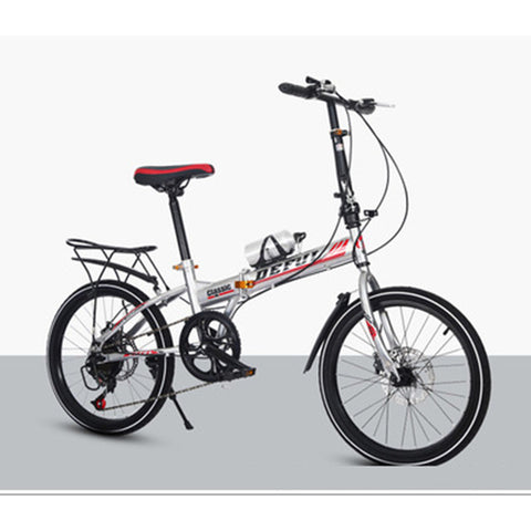 New 16-Inch Folding Speed-Change Bicycle Men And Women Bicycle Students Take The Place Of Bicycle Disc Brake Bicycle