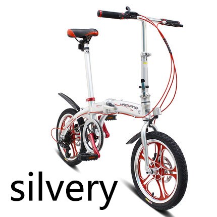 [TB03]16 inch aluminum alloy folding bicycle one wheel speed ultra light portable mini student adult men and women