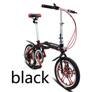 [TB03]16 inch aluminum alloy folding bicycle one wheel speed ultra light portable mini student adult men and women
