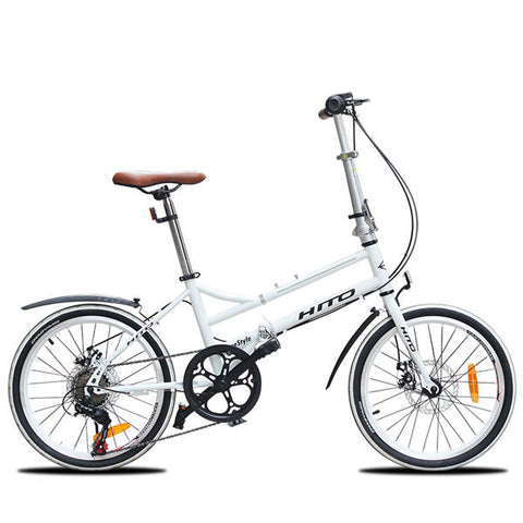 New Brand Dual Tube Frame Folding Bike 20 inch Aluminum Alloy Wheel Disc Brake SHIMAN0 Women Bicycle Children Road Bicicleta