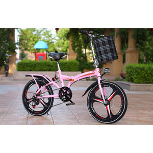 Folding Bike 20 Inch Speed Three-Knife Disc Brake Adult Men And Women Ultra-Light Students Carry a Small Bicycle