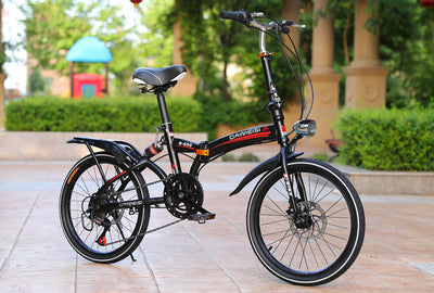 Folding Bike 20 Inch Speed Three-Knife Disc Brake Adult Men And Women Ultra-Light Students Carry a Small Bicycle