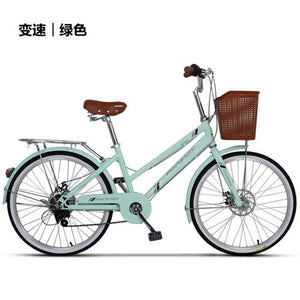 Phoenix 24-26 Inch Women Bike Road Bikes Retro Bike Ladies Bicycle Bicicleta Aluminium Double Disc Brake Bisiklet Bicicleta Girl