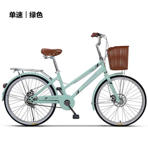 Phoenix 24-26 Inch Women Bike Road Bikes Retro Bike Ladies Bicycle Bicicleta Aluminium Double Disc Brake Bisiklet Bicicleta Girl