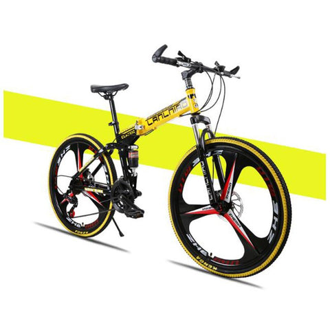 NO Folding Bicycle 26 Inches  21 Speed Double Disc Brake Soft Tail Frame Both Men and Women