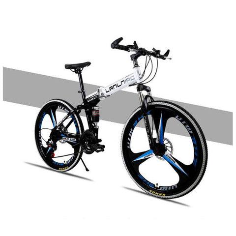 NO Folding Bicycle 26 Inches  21 Speed Double Disc Brake Soft Tail Frame Both Men and Women