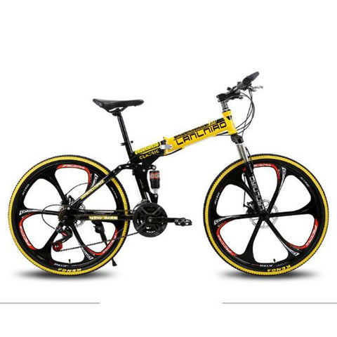 NO Folding Bicycle 26 Inches  21 Speed Double Disc Brake Soft Tail Frame Both Men and Women