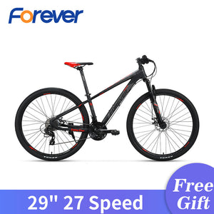 FOREVER 29 in Large Wheelset Mountain Bike Men Aluminium Alloy Bicycle Women Teenages OFF-road Bicycle Damping 27 Speed MTB Bike