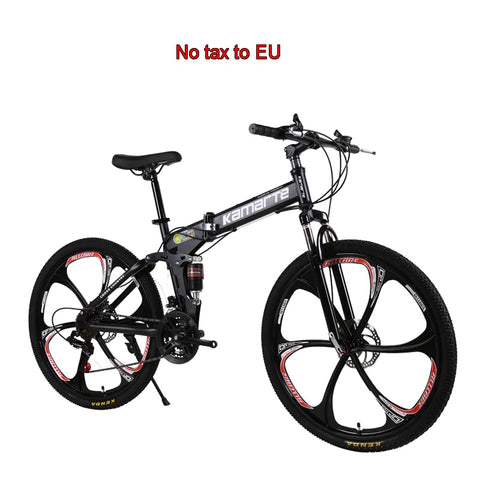 30 speed adult mountain bike bicycle high Carbon steel double disc brake folding MTB student bicycle men and women outdoor bikes