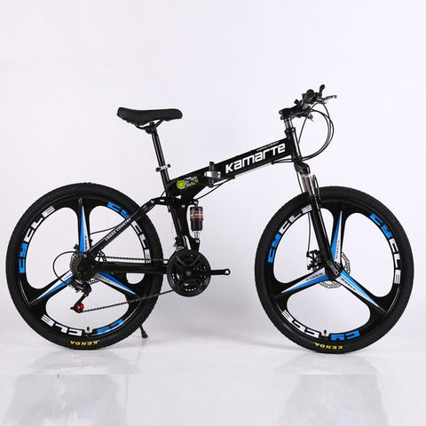 30 speed adult mountain bike bicycle high Carbon steel double disc brake folding MTB student bicycle men and women outdoor bikes