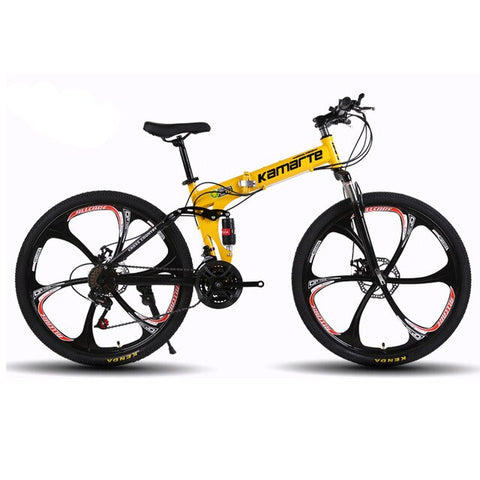 30 speed adult mountain bike bicycle high Carbon steel double disc brake folding MTB student bicycle men and women outdoor bikes