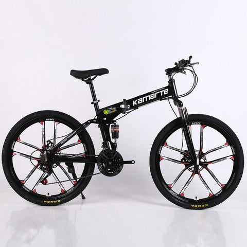 30 speed adult mountain bike bicycle high Carbon steel double disc brake folding MTB student bicycle men and women outdoor bikes