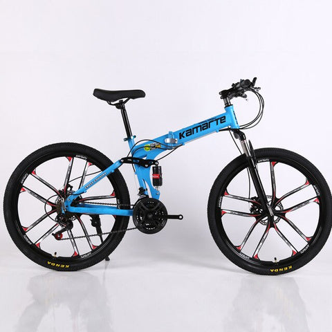 30 speed adult mountain bike bicycle high Carbon steel double disc brake folding MTB student bicycle men and women outdoor bikes