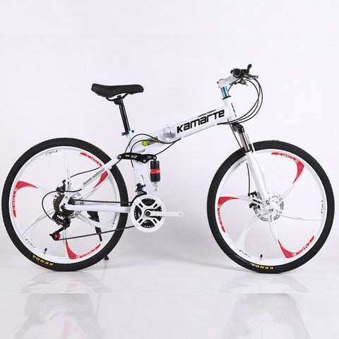 30 speed adult mountain bike bicycle high Carbon steel double disc brake folding MTB student bicycle men and women outdoor bikes