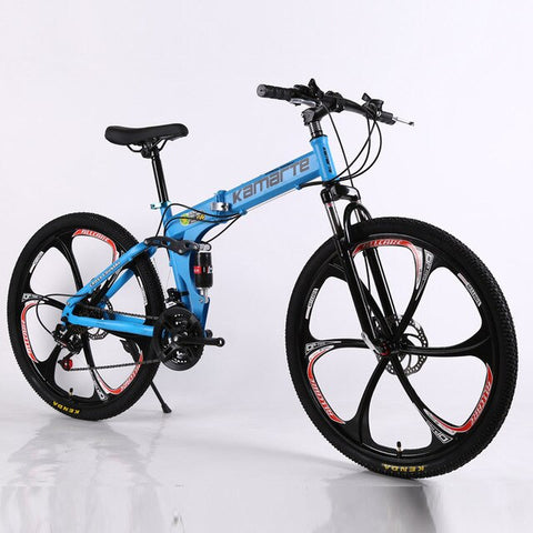 30 speed adult mountain bike bicycle high Carbon steel double disc brake folding MTB student bicycle men and women outdoor bikes