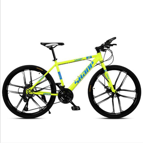 Mountain Bike adult men and women 26 inch 21 Speed Double Disc Brake High Carbon Steel Frame cross-country bicycle