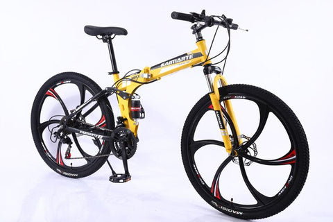 New 26inch bike 21 speed folding mountain bicycle Two-disc brake bicycle Spoke wheel/knife wheel mountain bicycle Adult bike