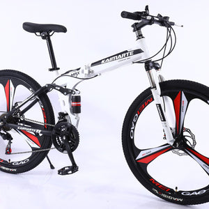 New 26inch bike 21 speed folding mountain bicycle Two-disc brake bicycle Spoke wheel/knife wheel mountain bicycle Adult bike